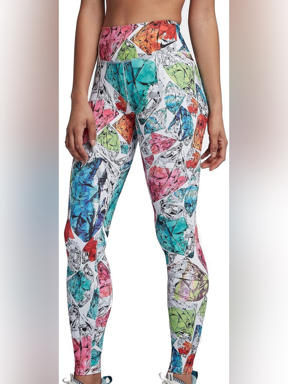 Women’s Nike Power Mid-Rise Printed Training Tights - Size M